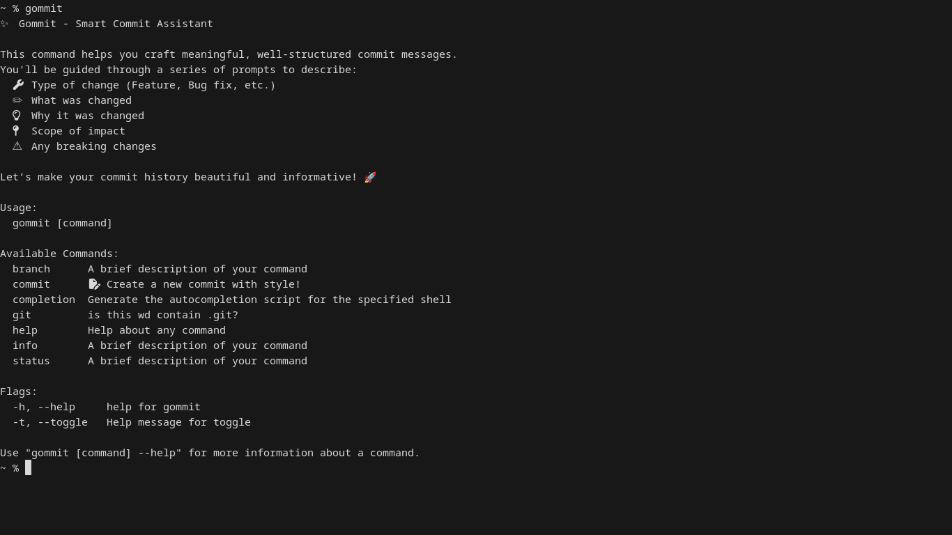 gommit | CLI Development